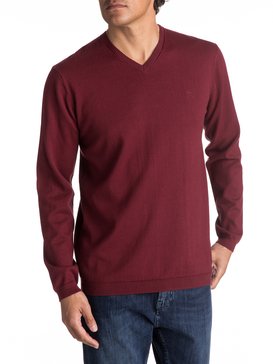 quiksilver, Everyday Kelvin - Sweat col V, POMEGRANATE (rzg0) Everyday Kelvin - V-Neck Sweatshirt EQYSW03141