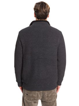 quiksilver, Boketto - Kapuzenpulli mit Reißverschluss und Sherpa-Futter für Männer, TARMAC HEATHER (ktah) Boketto - Sherpa Lined Zip-Up Hoodie for Men EQYSW03224