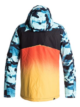 quiksilver, Сноубордическая куртка Mission Engineered, VALLARTA BLUE CRYPT BLOCK RESI (byh6) Mission Engineered - Snow Jacket EQYTJ03127