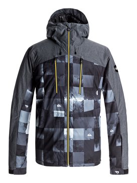 quiksilver, Mission Plus - Veste de snow pour Homme, BW ICEY CHECK (wbk8) Mission Plus - Snow Jacket for Men EQYTJ03134
