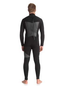 quiksilver, 3/2mm Syncro Series - Traje de surf GBS con cremallera trasera para Hombre, BLACK/ BLACK/ JET BLACK (xkkk) 3/2mm Syncro Series - Back Zip GBS Wetsuit for Men EQYW103037