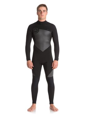 quiksilver, 3/2mm Syncro Series - Traje de surf GBS con cremallera trasera para Hombre, BLACK/ BLACK/ JET BLACK (xkkk) 3/2mm Syncro Series - Back Zip GBS Wetsuit for Men EQYW103037