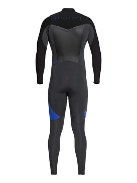 quiksilver, 3/2mm Syncro Series - GBS Neoprenanzug mit Chest Zip für Männer, GRAPHITE/BLACK/DEEP CYANINE (xbkb) 3/2mm Syncro Series - Chest Zip GBS Wetsuit for Men EQYW103038