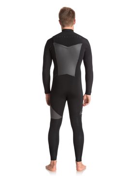 quiksilver, 3/2mm Syncro Series - Traje de surf GBS con cremallera en el pecho para Hombre, BLACK/ BLACK/ JET BLACK (xkkk) 3/2mm Syncro Series - Chest Zip GBS Wetsuit for Men EQYW103038