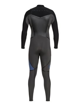 quiksilver, 3/2mm Syncro Plus - Chest Zip Wetsuit, BLACK/JET BLACK/CASCADE BLUE (xkcb) 3/2mm Syncro Plus Chest Zip - Full Wetsuit EQYW103040