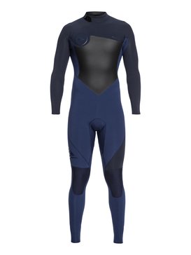 quiksilver, 4/3mm Syncro Series - Traje de surf GBS con cremallera trasera, IODINE BLUE/SLATE BLACK (xbbk) 4/3mm Syncro Series - Back Zip GBS Wetsuit EQYW103041