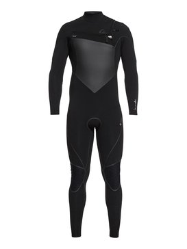 quiksilver, 3/2mm Highline Plus - Traje de surf con cremallera en el pecho, BLACK (kvj0) 3/2mm Highline Plus - Chest Zip Wetsuit EQYW103060