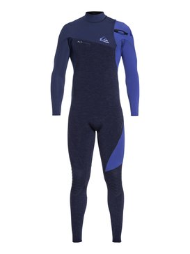 quiksilver, 3/2mm Highline Series - Reißverschlussloser Neoprenanzug für Männer, NAVY HEATHER/NAVY (xbkb) 3/2mm Highline Series - Zipperless Wetsuit for Men EQYW103062