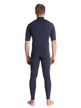 quiksilver, 2mm Quiksilver Originals Monochrome - Short Sleeve Chest Zip Wetsuit, NAVY (bte0) 2mm Quiksilver Originals Monochrome - Short Sleeve Full Wetsuit EQYW303008
