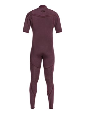 quiksilver, 2/2mm Highline Limited Monochrome - Kurzärmliger Chest-Zip Neoprenanzug für Männer, WINE (mqm0) 2/2mm Highline Limited Monochrome - Short Sleeve Chest Zip Wetsuit for Men EQYW303010