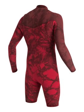 quiksilver, Highline Zipperless 2/2mm - Springsuit sans zip manches longues, RACING RED (rqr0) Highline Zipperless 2/2mm - Zipperless Long Sleeve Springsuit EQYW403001