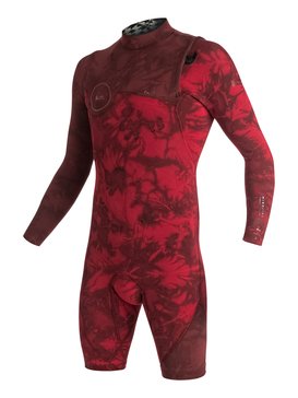 quiksilver, Highline Zipperless 2/2mm - Springsuit sans zip manches longues, RACING RED (rqr0) Highline Zipperless 2/2mm - Zipperless Long Sleeve Springsuit EQYW403001