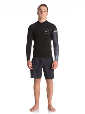 quiksilver, 1mm Syncro Series - Top de manga larga de neopreno para surf para Hombre, BLACK/ JET BLACK (xkkk) 1mm Syncro Series - Long Sleeve Neoprene Surf Top for Men EQYW803007