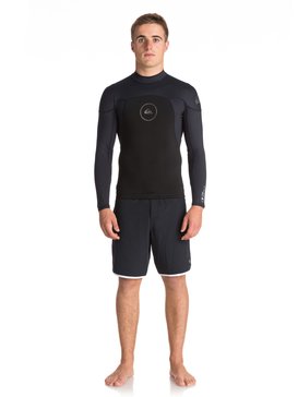 quiksilver, 1mm Syncro Series - Top de manga larga de neopreno para surf, BLACK (kva0) 1mm Syncro Series - Long Sleeve Neoprene Surf Top EQYW803008