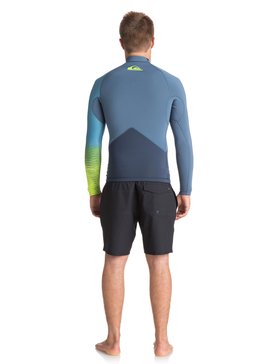 quiksilver, Неопреновая гидрофутболка 2mm Highline Plus, SLATE/ PEWTER/ SAFETY YELLOW (xkbg) 2mm Highline Plus - Long Sleeve Neoprene Top EQYW803009