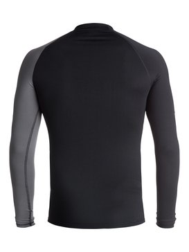 quiksilver, Active - Licra de Manga Larga con Protección Solar UPF 50, BLACK/ IRON GATE (xkkk) Active - Long Sleeve UPF 50 Rash Vest EQYWR03072