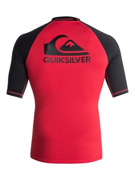 quiksilver, On Tour - Licra de Manga Corta con Protección Solar UPF 50, QUIK RED/ BLACK (xrrk) On Tour - Short Sleeve UPF 50 Rash Vest EQYWR03075