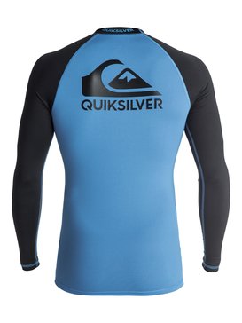 quiksilver, On Tour - Licra de Manga Larga con Protección Solar UPF 50, BRILLIANT BLUE/ BLACK (xbbk) On Tour - Long Sleeve UPF 50 Rash Vest EQYWR03076