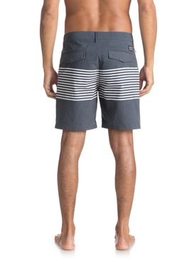 quiksilver, Шорты Echo Stripe 18", NAVY BLAZER (byj6) Echo Stripe 18" - Amphibian Board Shorts for Men EQYWS03498