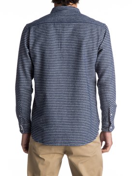 quiksilver, Рубашка с длинным рукавом Crossed Tide Flannel, DK DENIM CROSSED TIDE STRIPE (brq3) Crossed Tide Flannel - Long Sleeve Shirt for Men EQYWT03529