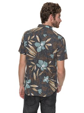 quiksilver, Рубашка с коротким рукавом Quiksilver, CHOCOLATE LINEN (csd6) Quiksilver - Short Sleeve Shirt for Men EQYWT03647