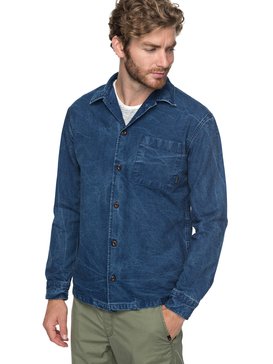 quiksilver, Waikea - Chemise à manches longues pour Homme, VINTAGE INDIGO (byl0) Waikea - Long Sleeve Shirt for Men EQYWT03648