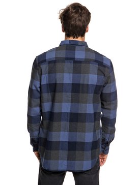 quiksilver, Stretch Flannel - Camisa de manga larga resistente al agua para Hombre, STRETCH FLANNEL NAVY BLAZER (byj1) Stretch Flannel - Water-Resistant Long Sleeve Shirt for Men EQYWT03693