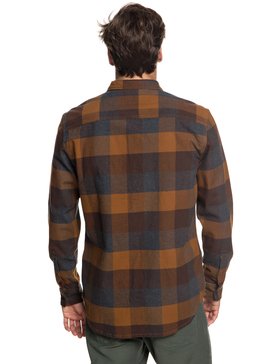 quiksilver, Stretch Flannel - Camisa de manga larga resistente al agua para Hombre, STRETCH FLANNEL RUBBER (cpp1) Stretch Flannel - Water-Resistant Long Sleeve Shirt for Men EQYWT03693