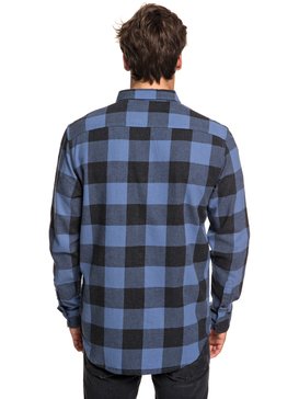 quiksilver, Motherfly Flannel - Chemise à manches longues pour Homme, BIJOU BLUE MOTHERFLY CHECK (bng1) Motherfly Flannel - Long Sleeve Shirt for Men EQYWT03728