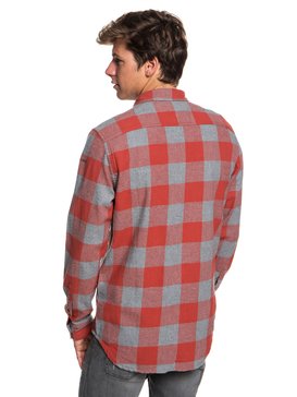 quiksilver, Motherfly Flannel - Chemise à manches longues pour Homme, BARN RED MOTHERFLY CHECK (rqj1) Motherfly Flannel - Long Sleeve Shirt for Men EQYWT03728