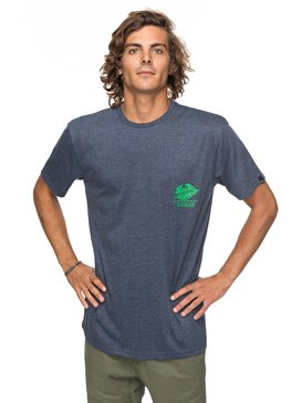 quiksilver, Heather Original Taro - T Shirt col rond pour Homme, NAVY BLAZER HEATHER (byjh) Heather Original Taro - T-Shirt for Men EQYZT04742