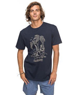 quiksilver, Classic Sayin - T Shirt col rond pour Homme, NAVY BLAZER (byj0) Classic Sayin - T-Shirt for Men EQYZT04776