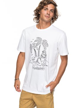 quiksilver, Classic Sayin - T Shirt col rond pour Homme, WHITE (wbb0) Classic Sayin - T-Shirt for Men EQYZT04776