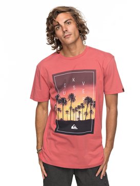 quiksilver, Classic Salina Stars - T Shirt col rond pour Homme, MINERAL RED (mmz0) Classic Salina Stars - T-Shirt for Men EQYZT04778