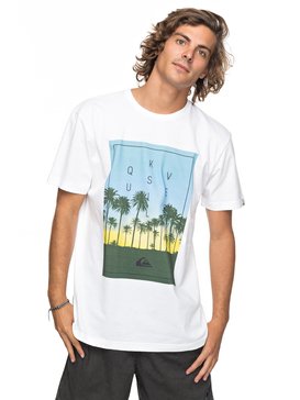 quiksilver, Classic Salina Stars - T Shirt col rond pour Homme, WHITE (wbb0) Classic Salina Stars - T-Shirt for Men EQYZT04778