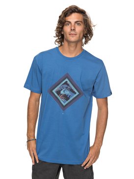 quiksilver, Classic Crimson Skyline - T Shirt col rond pour Homme, BRIGHT COBALT (bpc0) Classic Crimson Skyline - T-Shirt for Men EQYZT04781