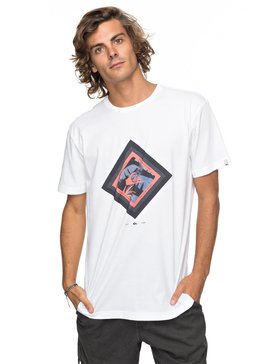 quiksilver, Classic Crimson Skyline - T Shirt col rond pour Homme, WHITE (wbb0) Classic Crimson Skyline - T-Shirt for Men EQYZT04781