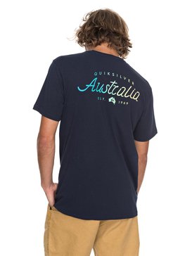 quiksilver, Classic Bering Way - T Shirt col rond pour Homme, NAVY BLAZER (byj0) Classic Bering Way - T-Shirt for Men EQYZT04788