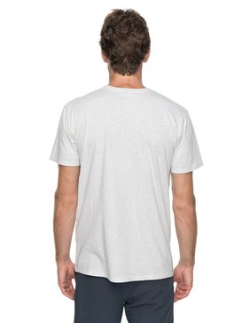 quiksilver, Cactus Falls - T Shirt col rond pour Homme, SNOW WHITE HEATHER (wbkh) Cactus Falls - T-Shirt for Men EQYZT04792