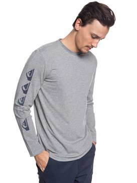 quiksilver, Double Stringer - Camiseta técnica de manga larga con UPF 30 para Hombre, MEDIUM GREY HEATHER (kpvh) Double Stringer - Technical UPF 30 Long Sleeve T-Shirt for Men EQYZT04970