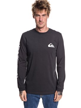 quiksilver, Original Quik Collage - T-shirt à manches longues pour Homme, TARMAC (kta0) Original Quik Collage - Long Sleeve T-Shirt for Men EQYZT04988