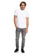 3 Low Bridge Grey Damaged - Slim Fit Drop Crotch Jeans for Men Grey EQYDP03371 Quiksilver