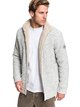 1 Boketto - Sherpa Lined Zip-Up Mock Neck Jumper for Men Grey EQYSW03224 Quiksilver