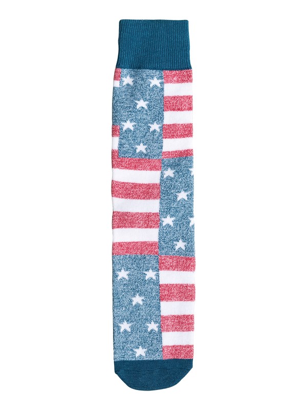 quiksilver, Americana Crew Socks, Royal Blue - Heather (pqfh) 0 Americana Crew Socks 06262A Quiksilver