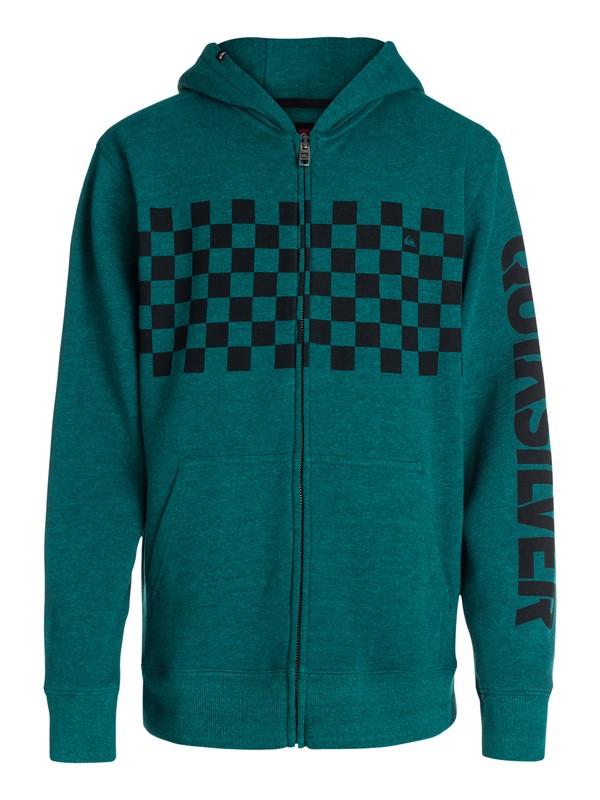 quiksilver, Boys 8-16 Checker Hoody, Bayou - Heather (bqjh) 0 Boys 8-16 Checker Hoody 40464009 Quiksilver