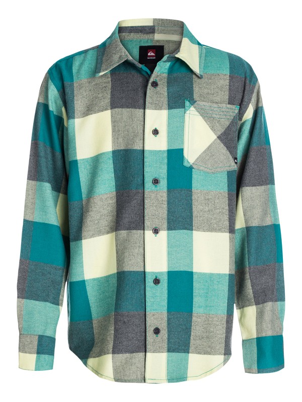 quiksilver, BOX PLAID SHIRT, Bayou - Solid (bqj0) 0 BOX PLAID SHIRT 40464036 Quiksilver