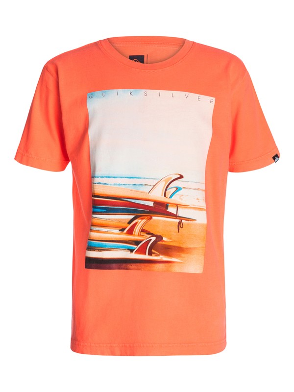 quiksilver, Boys 8-16 Surf Stack T-Shirt, Sun Orange-f (nkkf) 0 Boys 8-16 Surf Stack T-Shirt 40464068 Quiksilver