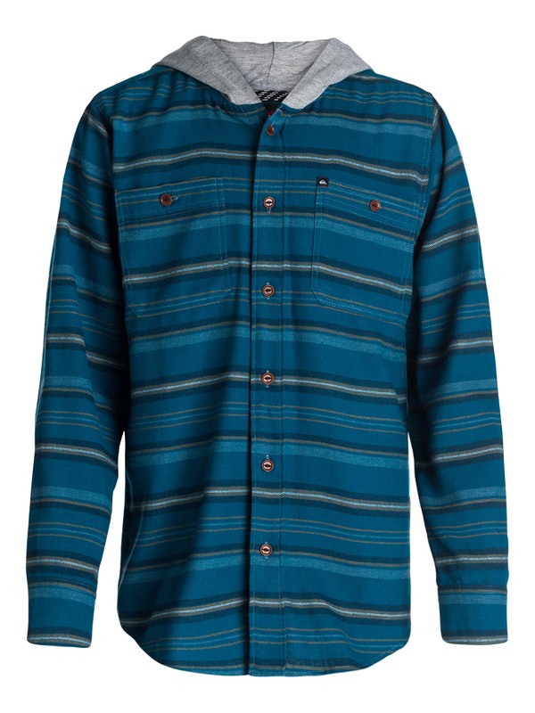 quiksilver, Boys 8-16 Pelican Flannel Shirt, Moroccan Blue (bsg0) 0 Boys 8-16 Pelican Flannel Shirt 40464094 Quiksilver