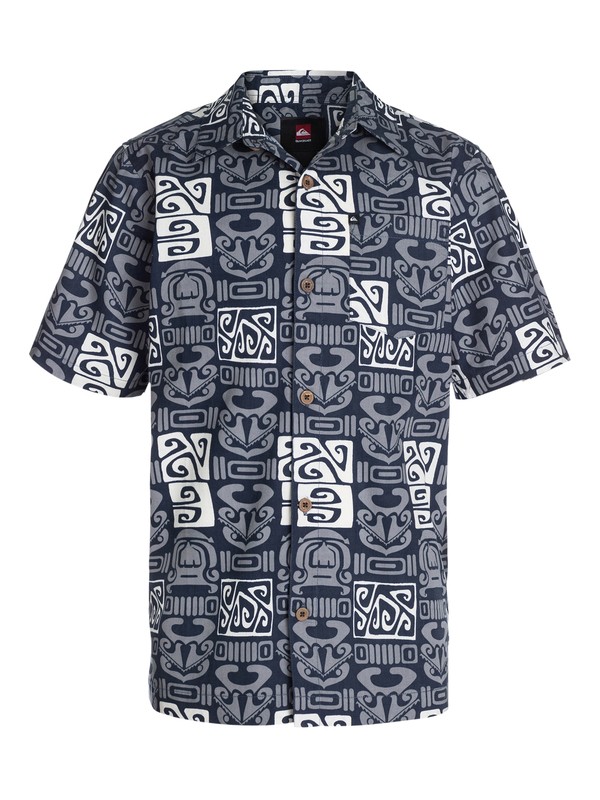 quiksilver, Boys 8-16 Ohu Short Sleeve Shirt, Navy Blazer - Solid (byj0) 0 Boys 8-16 Ohu Short Sleeve Shirt 40464142 Quiksilver