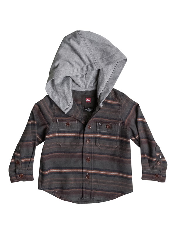quiksilver, Baby Pelican Flannel Shirt, Dark Shadow (krp0) 0 Baby Pelican Flannel Shirt 40474094 Quiksilver